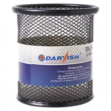 Стакан для канц. принадлежностей "Darvish" металлический серый, черный DV-5529