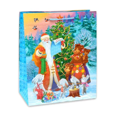 Optima Пакет подарочный с матовой ламинацией 26,4x32,7x8 см  (L)  За подарочками ПКП-5444