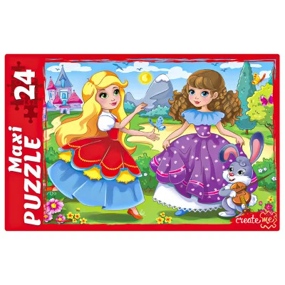 МАКСИ-ПАЗЛЫ. 24 элемента. ДЕВОЧКИ ПРИНЦЕССЫ (Арт. ПМ24-7318)