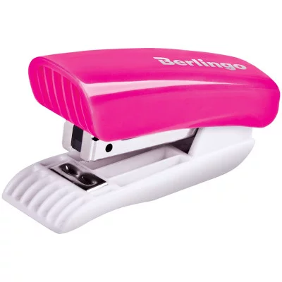 Мини-степлер №10 Berlingo "Blitz" до 10л., пластиковый корпус, розовый 299746