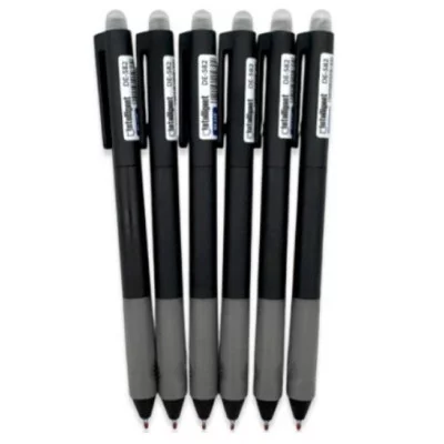 Ручка Шпион "Пиши стирай" DE-582/2 "Черная" син 0,5мм, круглый корпус, поворотный механизм, с клипом 332025