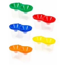 Стакан-непроливайка двойной СТАНДАРТ АССОРТИ-2 5 цветов С-8999