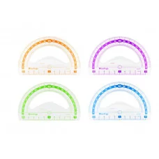 Транспортир 10см, 180° Berlingo "Color", пластиковый, ассорти, европодвес 292846