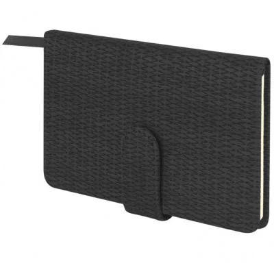 Еженедельник датированный 2026 МАЛЫЙ ФОРМАТ 95х155 мм, А6, BRAUBERG "Augustus", под кожу, черный, 117186