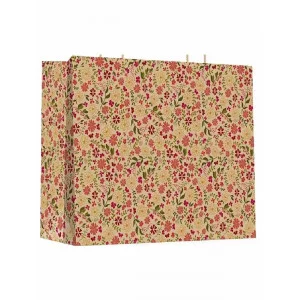 Пакет подарочный из крафт-бумаги 27,5х27,5х12 см (craft M) Весенние цветы, 150 г ПКП-8005