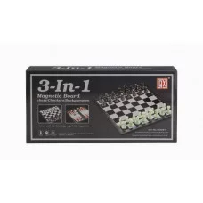 Игра 3 в 1. Шахматы,шашки,нарды магнитные 32*32*2см,доска-пластик,фигуры- пластик FCJ1344794