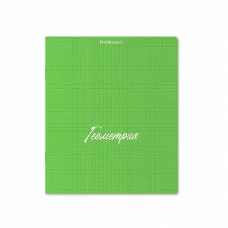 Тетрадь общая ученическая с пластиковой обложкой на скобе ErichKrause NEON, зеленый, ГЕОМЕТРИЯ, 48 листов, клетка 59553