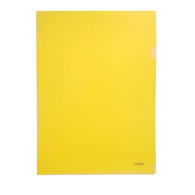 Папка-уголок STANGER А4 пластик 200мкм желтая 060672
