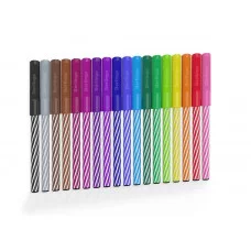 Фломастеры Berlingo "SuperTwist", 18цв., смываемые, рисунок на корпусе, блистер 276548