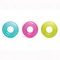 Надувной круг одноцветный прозрачный 76 см.(3 вида) 59260