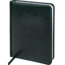 ЕЖЕДНЕВНИК А6, 128л. недатир. TOUCH SKIN - EMERALD (128-3186) кожзам (зеленый) 128-3186