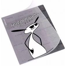 Тетрадь общая ученическая с пластиковой обложкой на скобе ErichKrause Чубрик, Информатика, 48 листов, клетка 59479