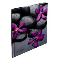 ЕЖЕДНЕВНИК А5,80л. ЦВЕТЫ НА КАМНЯХ (80-0396) 7БЦ,контраст,цв.мел обл,недатир 80-0396