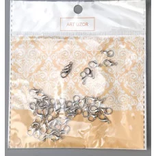 Основа для брелока карабин металл серебро 1,2х0,6 см   4104914