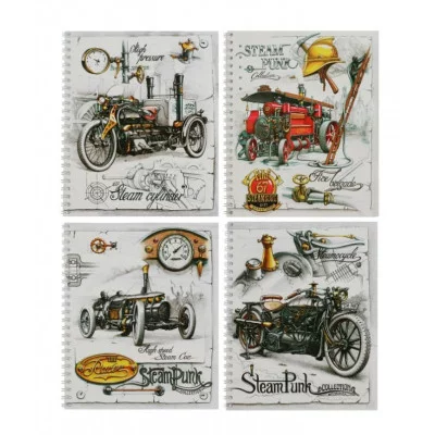 Тетрадь 48 л. кл.общ. 170*203, гребень "Стимпанк", 4+0,4диз. 2805-48/1159104