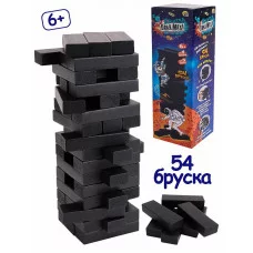Игра "Башня.Высотка DARK Maxi"высота 27см,размер бруска:15*25*75 мм,54 эл.,в коробке(Арт.ИН-9654)