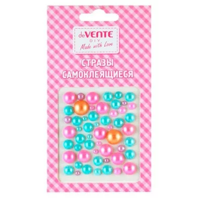 Наклейки в наборе стразы "Жемчужный микс" 54шт е/п DEVENTE 8004043 181831