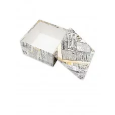 Одинарная квадратная коробка "Газета" 25,5 х 13 см НПК-7494