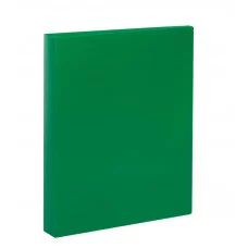Папка на 4 кольцах СТАММ А4, 40мм, 500мкм, пластик, зеленая 343119