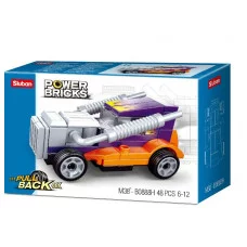 Конструктор пластиковый Sluban PowerBricks.Фиолетовый огонь (48 дет., инерц.мех. ) (Арт. M38-B0888H) M38-B0888H