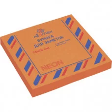 Блок самоклеящийся стикеры 76*76 100л оранжевый неон ATTOMEX 2010916 581565