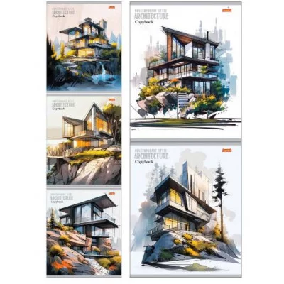 Тетрадь КЛЕТКА 48л. ПРИРОДНАЯ АРХИТЕКТУРА (48-3909) (обл. - цвет. мелов. второй блок) 48-3909