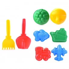 Песочный набор "Всякая всячина" (6 формочек, совок, грабли) У377