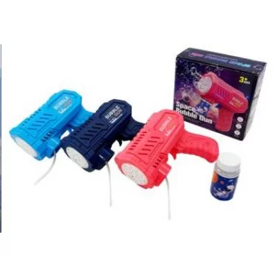 Мыльные пузыри игрушки DJ-189/DE-328 "Пистолет" 60мл, электрический, 16х15х6см, со световым элементом, цвета ассорти № Н032 330048