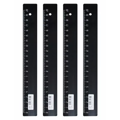 Линейка 20 см. ЧЕРНАЯ (Л-6659) Profit ПП-00071073