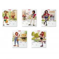 Тетрадь школьная ученическая ErichKrause Девочки-красавицы 24 листа клетка 54195