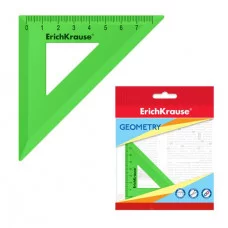 Угольник пластиковый ErichKrause Neon Solid 45°/7см зеленый 57876