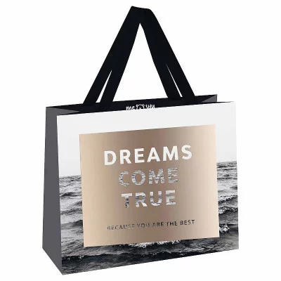 Пакет подарочный 1шт 32*26*12см MESHU "Мечты сбываются", отд. фольгой, матовая ламинация 354682