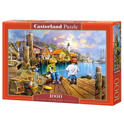 Пазлы 1000 "Рыбалка на пристани" C-104192
