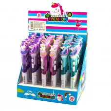 Ручка подарочная шариковая, автоматическая, "Единорог" Alingar, синяя, 0,7 мм., светящийся, цветной корпус AL7171