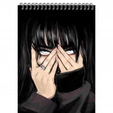 БЛОКНОТ А5, 60л. Гребень. Обложка мелованный картон. Клетка Обаятельная и мрачная Б2ЛСК560318