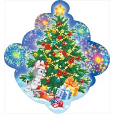 Украшение на скотче ёлочка 079.344