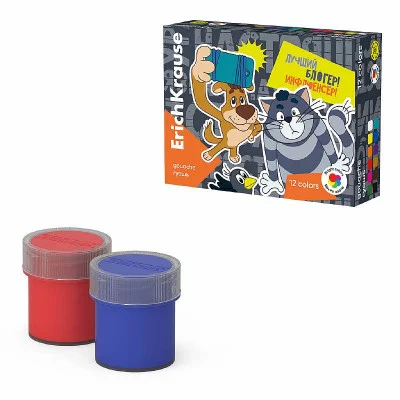 Гуашь ErichKrause Простоквашино 12 цветов по 20 мл 61070