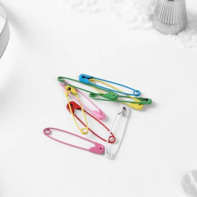 Булавка английская металл 3*0,5*0,1см наб 10шт цена за РАЗНОЦВЕТ подложка 5208926