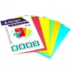 Бумага цветная для офиса А4, 50л., Интенсив "Mix", Alingar, 80г/м2, пленка т/у AL6745