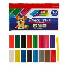 Пластилин классический, 16 цветов 320г ПЛ-0126