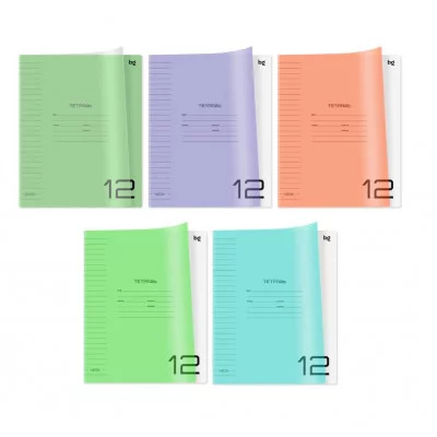 Тетрадь 12л., линия BG "UniTone. MIX", пластиковая обложка 379116