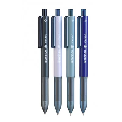 Ручка-роллер автоматическая Berlingo "Method" синяя, 0,5мм 374562