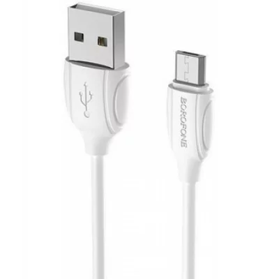 Кабель USB - микро Borofone BX19 Benefit 1.0м круглый 2.0A ПВХ чёрный 6931474701770