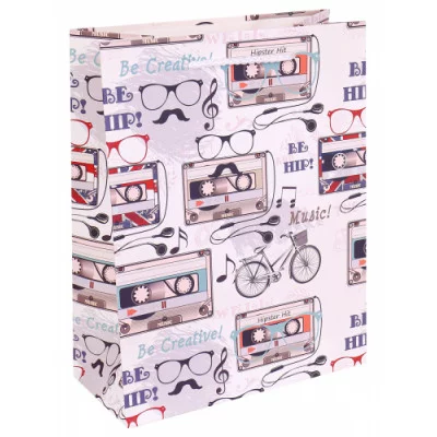 Dream cards Пакет подарочный с мат. лам. 26х32х12 см (L) Ретро стиль, 210 г ППК-5399