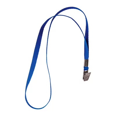 Лента для бейджа текстильная 40 см с металлическим клипом, синяя 4010700