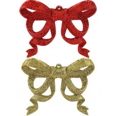 Набор ёлочных подвесок, 2 шт. Яркие банты, 9 см  НУ-3825