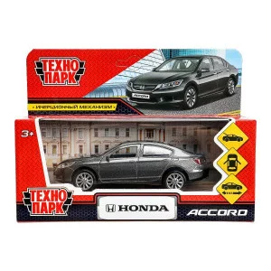 Машина металл HONDA ACCORD длина 12 см двери багаж инерц серый Технопарк 378244