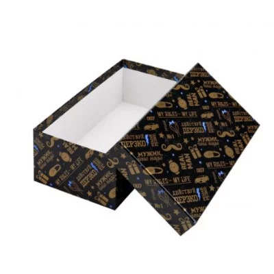 Коробка прямоугольная подарочная Дерзкий мужчина 12 х 6,5 х 4 см РазборПП-4534