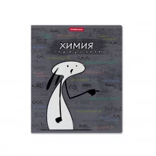 Тетрадь общая ученическая с пластиковой обложкой на скобе ErichKrause Чубрик, ХИМИЯ, 48 листов, клетка 59473