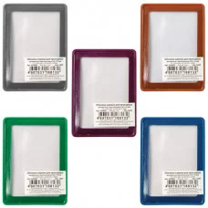 Обложка-карман для проездных документов, ПВХ, в цветной рамке, ассорти, 69*92, ДПС, 2204